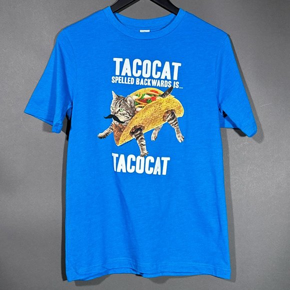 Taco Cat Spelled Backwards Is Tacocat T Shirt Boy/Girl Size XL . - Picture 2 of 11